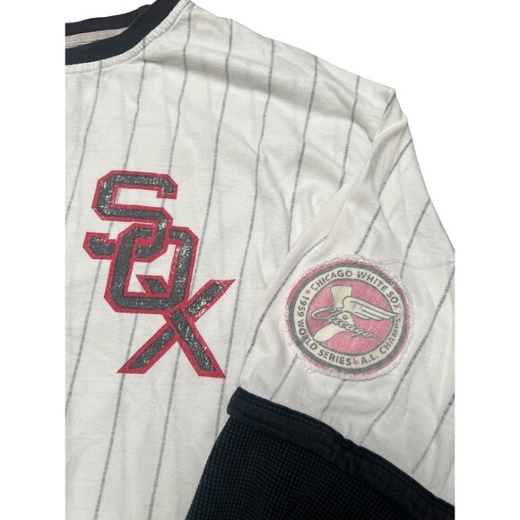 1959 Chicago White Sox Layered Jersey Shirt Youth Large Red MLB Apparel VINTAGE - Picture 6 of 11